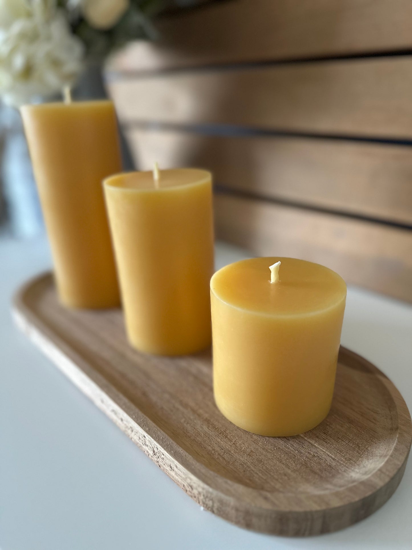 Flat Top Three Inch Pillar Candle
