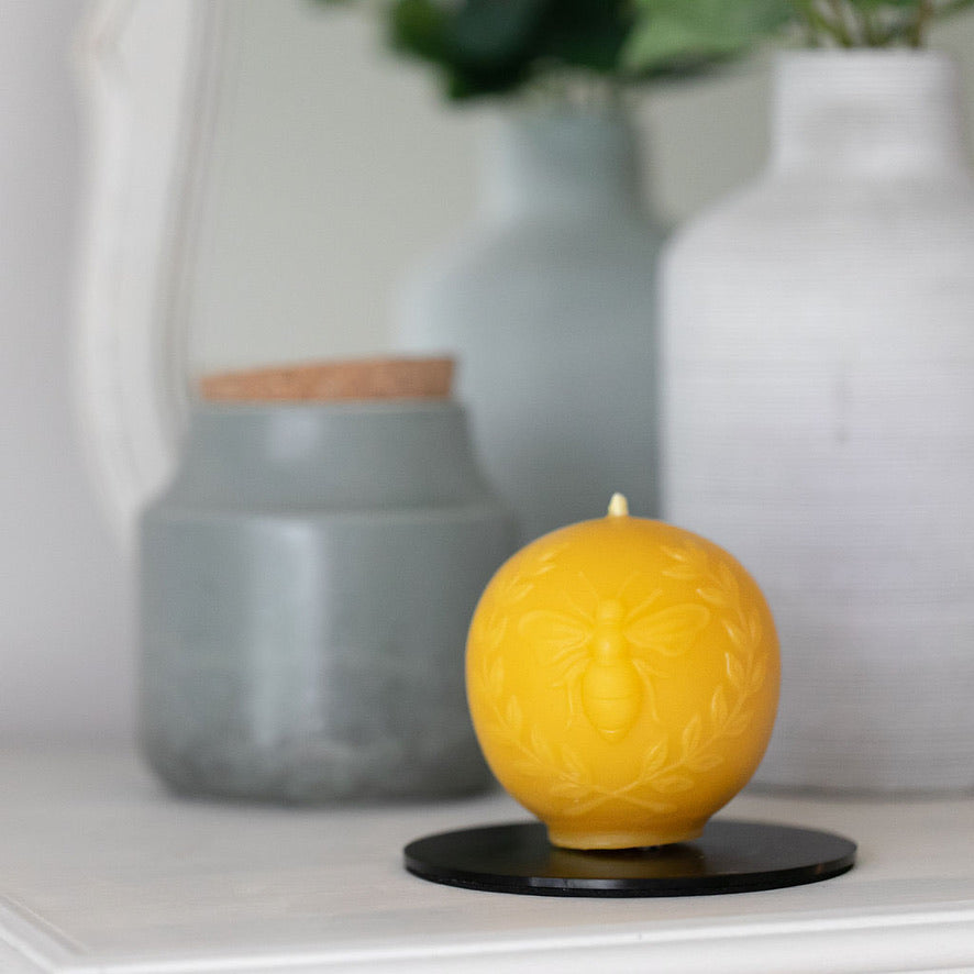 Bougie globe en forme d'abeille vintage
