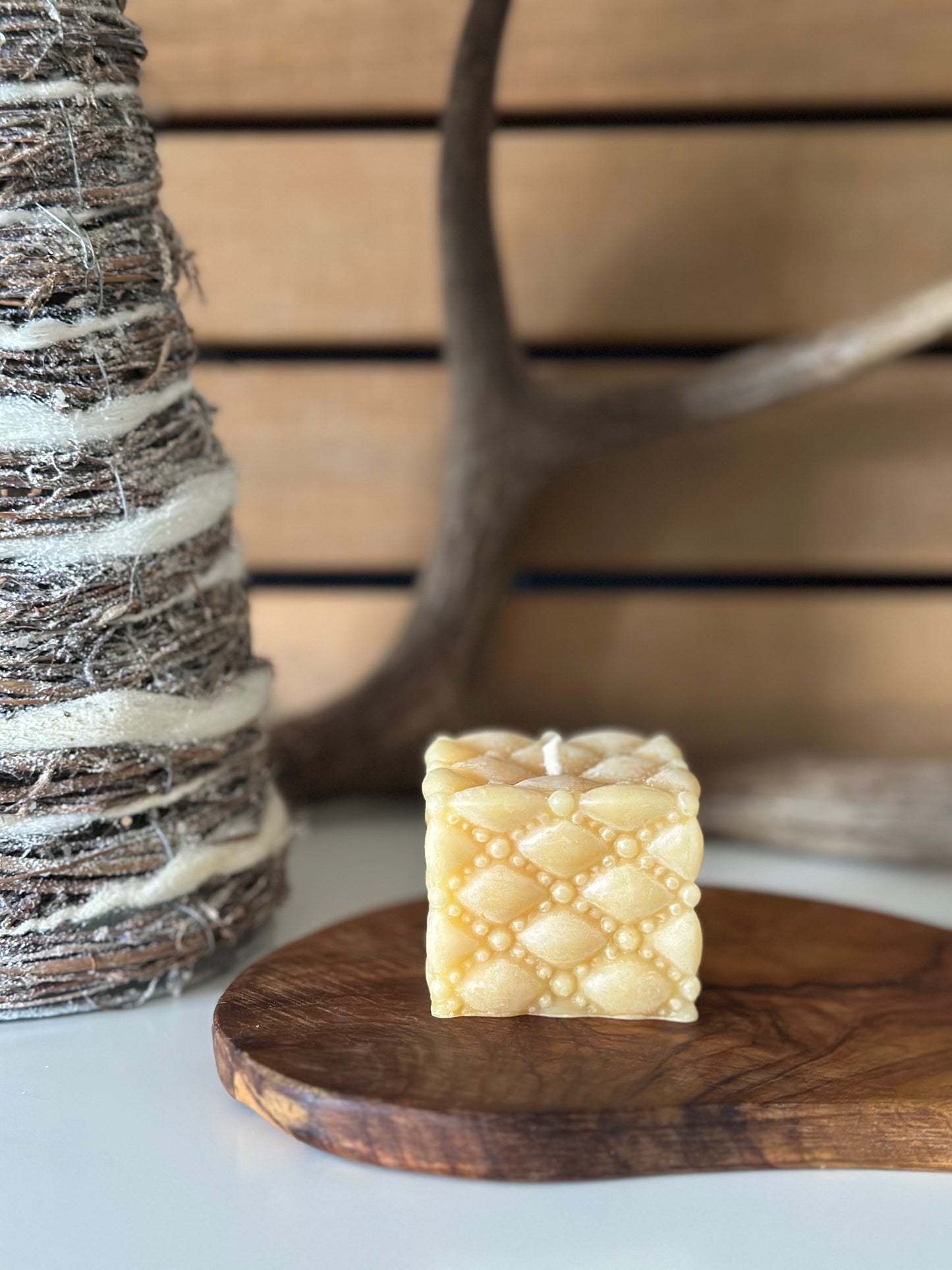 Beaded Pillow Box Candle